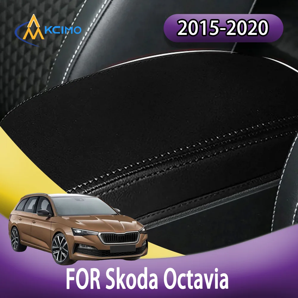 

Faux Leather Easy Clean Car Armrest Box Center Console Lid Armrest Cover Car Accessories For Skoda Octavia 2015-2020