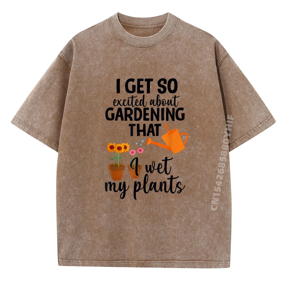 

I Get So Excited About Female T-shirts Women Funny Tees Latest Printed T Shirt Mens Leisure Washed Clothes