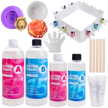高速硬化シリコーン金型作成キット半透明シリコーンゴム非毒性液体金型作成シリコーン 3D 金型樹脂金型