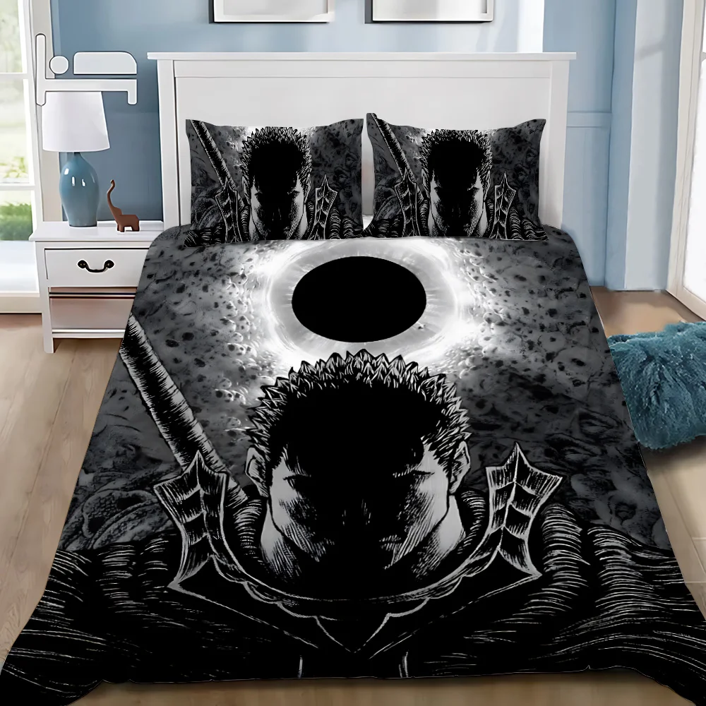 Duvet Cover Anime Berserk Pillowcase Bedding Set Adult Boy Girl Bedroom Decoration Children Gift Single Double Large Size