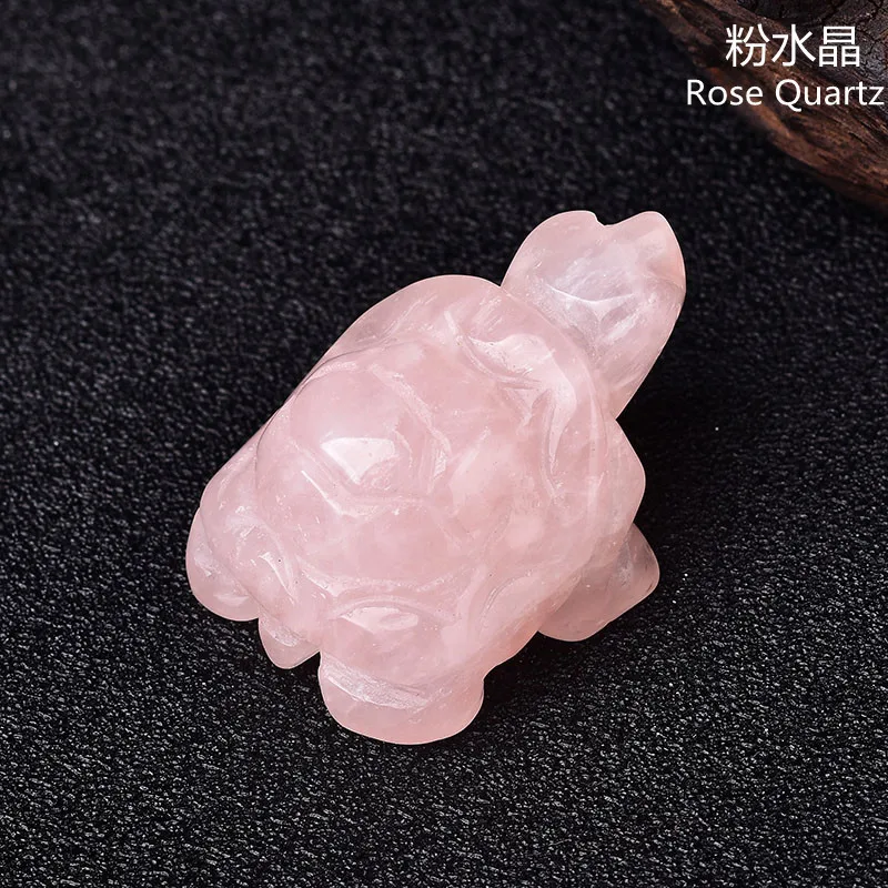Hand Carved Turtle Figurine, Natural Stone, Jade Mini Tortoise, Crystal Craft, Chakra, Home Decor, 1.5\
