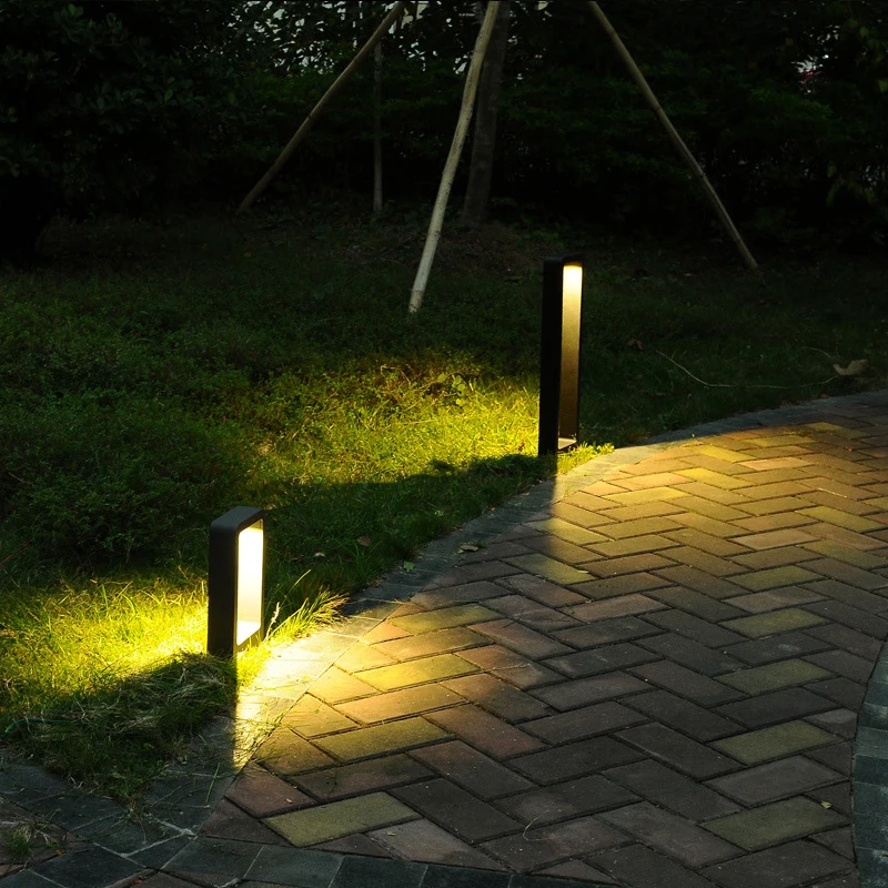 Outdoor 10W LED Lawn Lamp Modern Simple Style Waterproof IP65 Aluminum Pillar Garden Path Square Landscape Lawn Lights AC85-265V