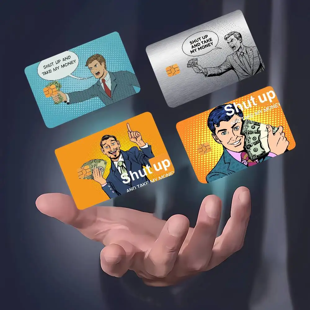 Shut Up and Take My Money Bank Debit Decorative Protection Bus Subway Credit Card Stickers