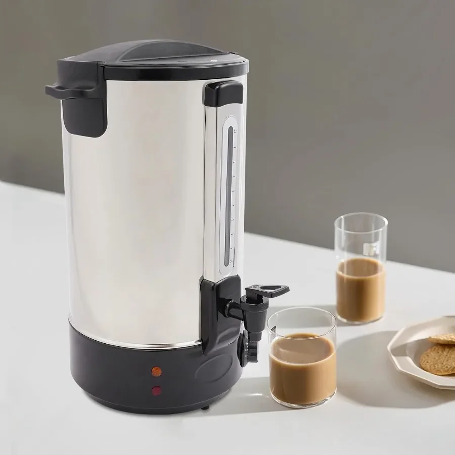 コーヒーや紅茶をサーブするための温度調節機能付き商用電気温水ディスペンサー 最大160カップ ステンレススチール製