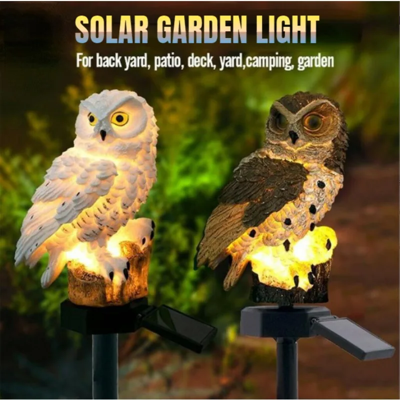 

Outdoor Solar Lamp Owl Animal Garden Lights Powered Solar Led Light Waterproof Landscape Lighting Pathway Yard Lawn Garden Decor