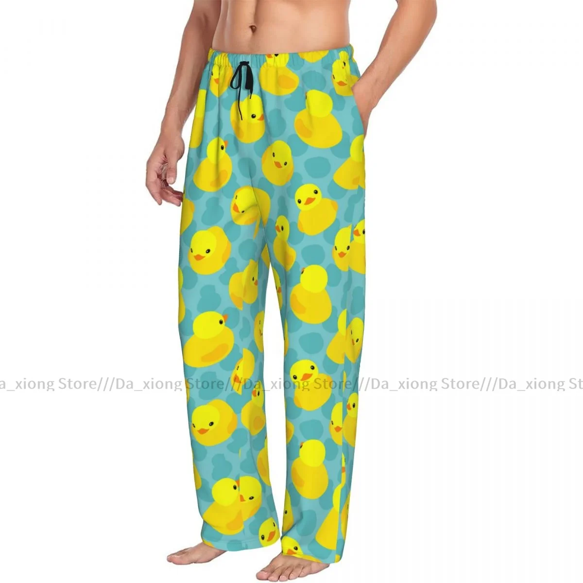 Funny Yellow Rubber Ducks Mens Pajamas Pyjamas Pants Lounge Pants Sleep Bottoms