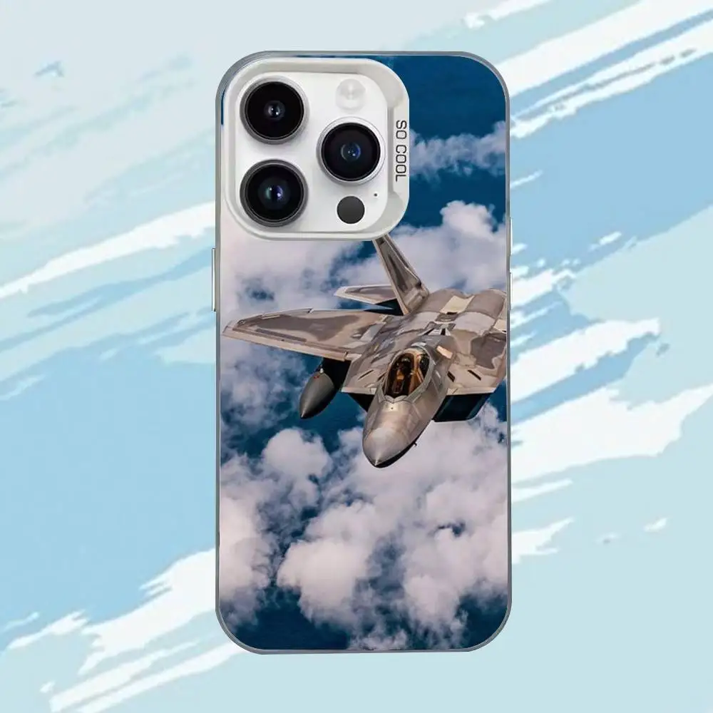 Lockheed – coque de téléphone Martin F-22 Raptor, étui antichoc mat blanc bonbon pour iPhone 17,16,15,14,13,12,11,Mini,Pro,E,MAX