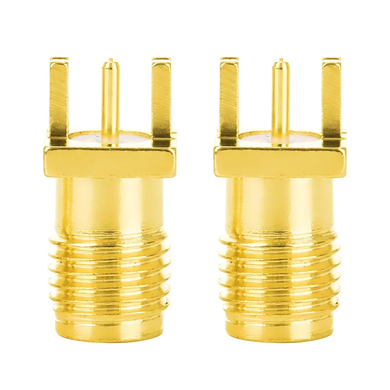 SMA Male Female 1.2mm Spacing Edge PCB Straight Mount Gold Plated RF Connectors Receptacle Solder