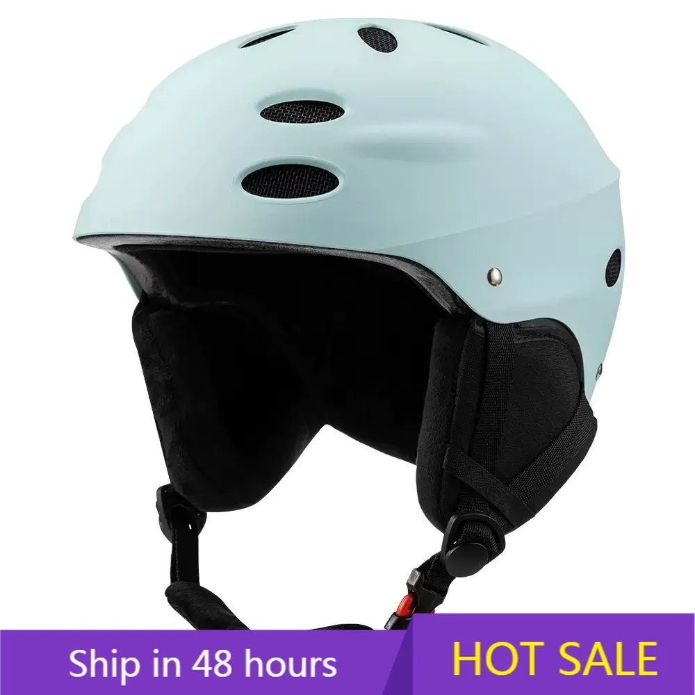 

POWER LEAP Unisex Stylish Safety Ski Helmet Gradient Multi-style Rim Lightweight ABS EPS Material One Size Fits All Blue Black-C