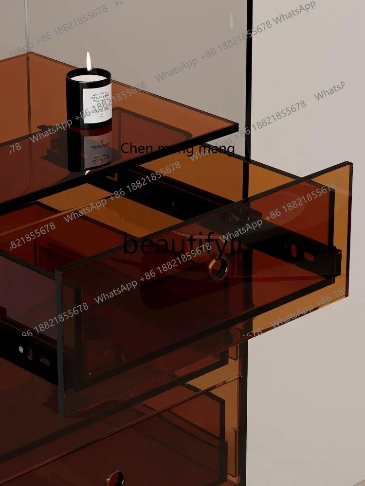 X GG عرض غرفة المعيشة ضوء المنزل الفاخرة عرض خزانة مشروبات غرفة المعيشة مع خزانة عرض الأدراج #6