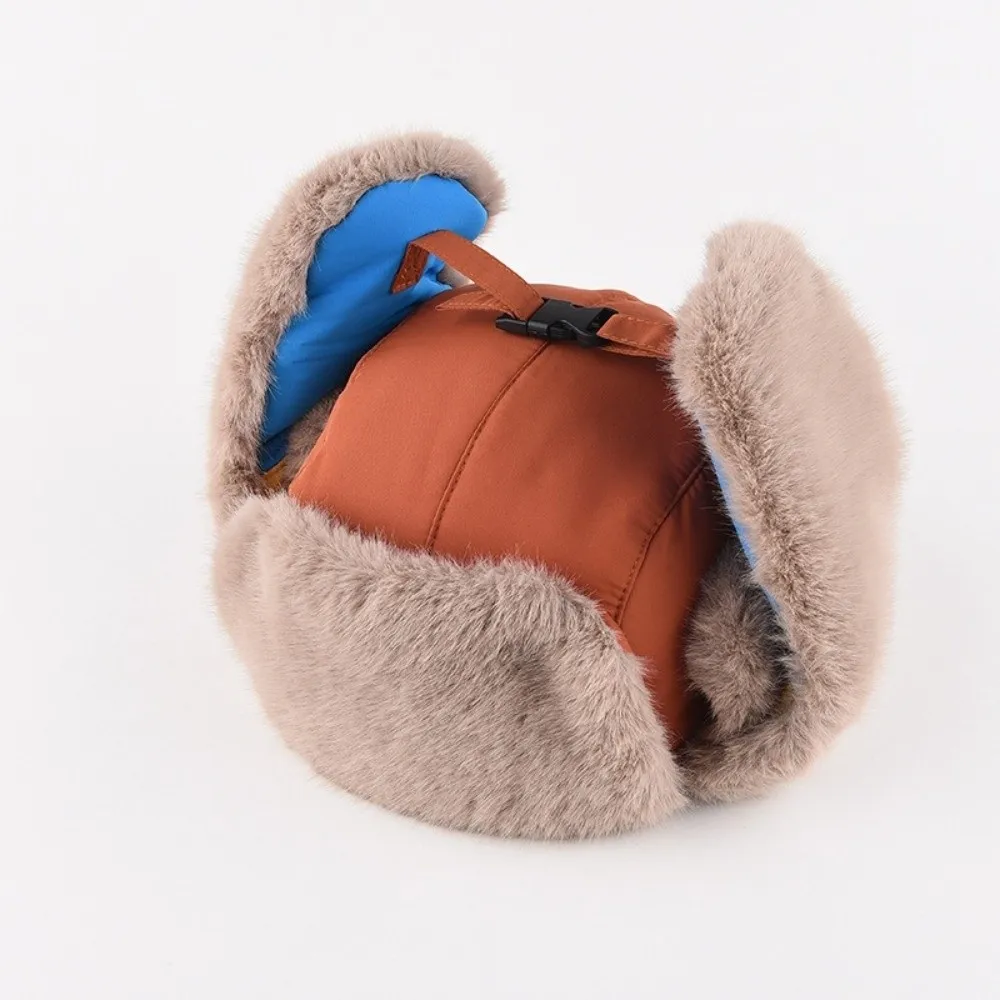 Practical Thickened Earflap Hat Windproof Versatile Winter Warm Hat Colorful Ear Protection Cap For Unisex