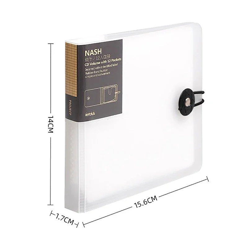 

Transparent Color Plastic Disc CD Case DVD Holder Wallet Storage Bag Organizer Cover Bag Box CD DVD Album Box Cases With Buckle