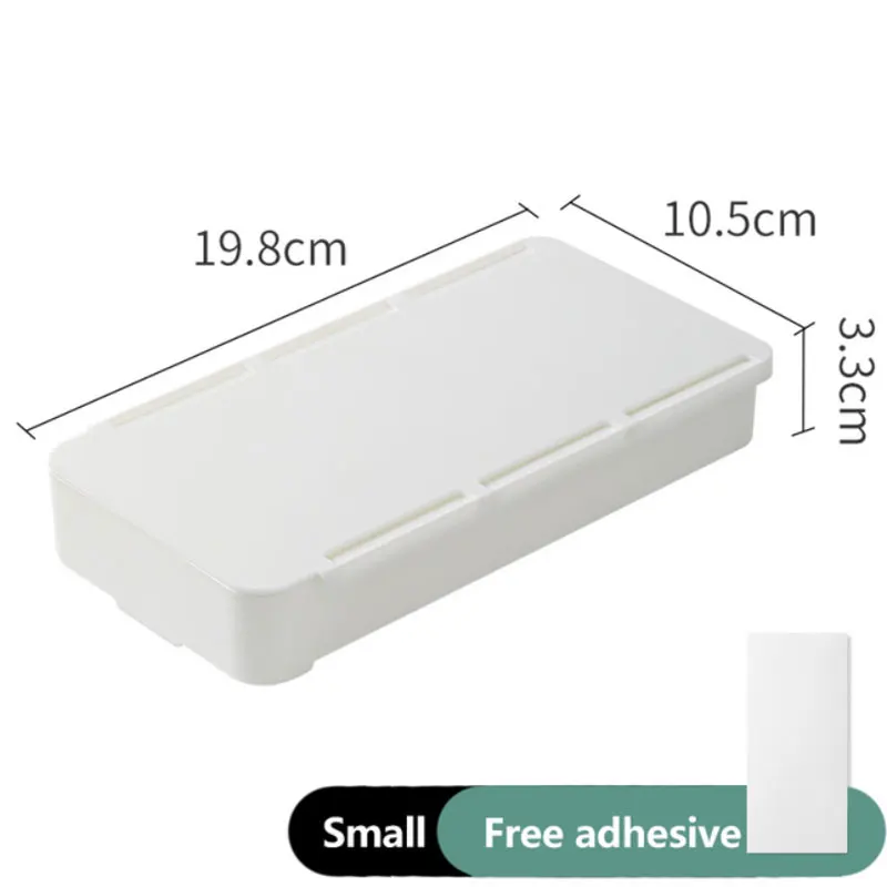 Self Stick Table Storage Drawer Organizer Box Pencil Tray Desk Hidden Under Desk Stand Self-adhesive under-drawer Storage Box