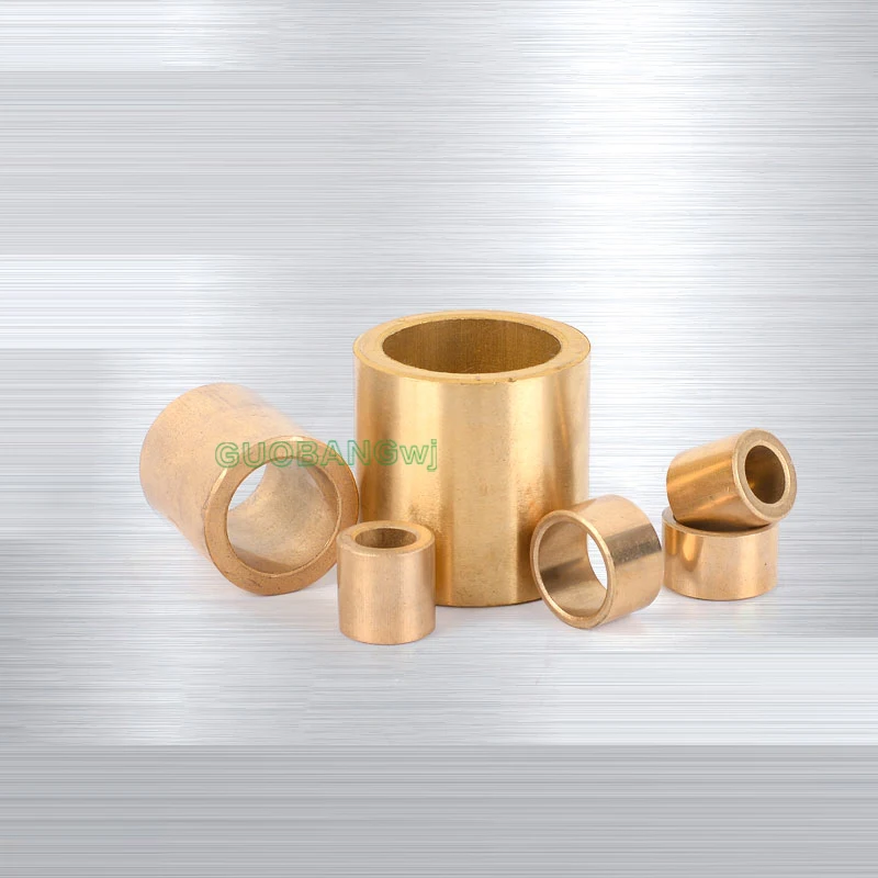 Powder Metallurgy Copper Based Oil-Embedded Bearing Wear-Resistant Bush Sleeve ID 2mm-32mm Self-Lubricating for Motor Gearbox