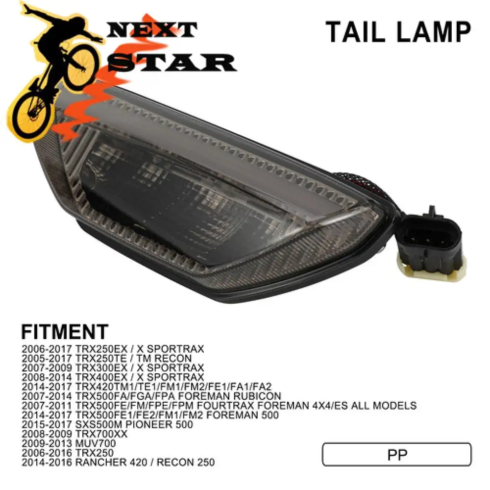 Motorcycle Tail Lamp Rear Brake Light For TRX250EX/300EX/400EX/TRX250TE/TM RECON/X TRX500FA TRX700XX SPORTRAX Electric Dirt Bike