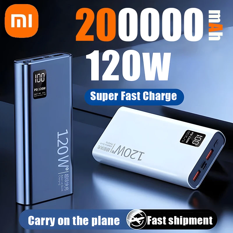 Xiaomi 120W 100000mAh batterie externe haute capacit charge rapide Powerbank chargeur de batterie Portable pour Iphone Samsung Huawei Xiaomi