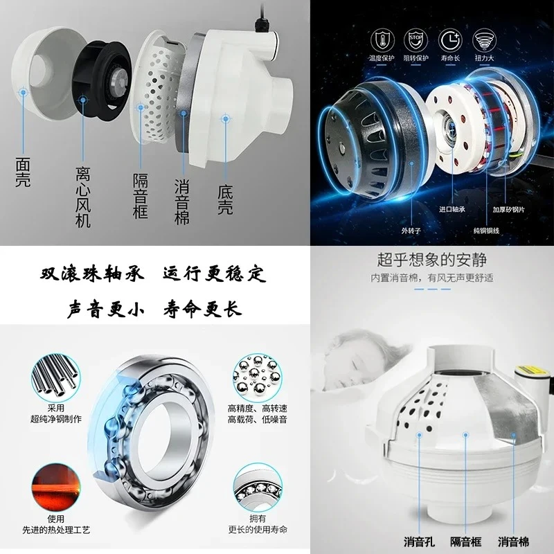 Ventilation and silent exhaust fan
