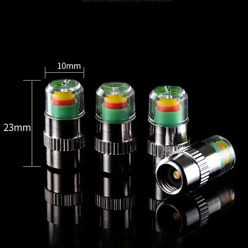 1/2/4PCS Car Tire Pressure Indicator Valve Caps – External Tire Pressure Monitoring Sensor Alert 5