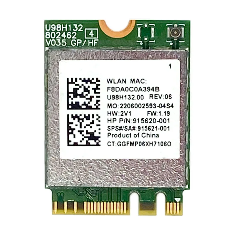 original RTL8821CE 802.11AC wifi wireless network card 433M BT 4.2 Bluetooth 915621-001  M09870-005