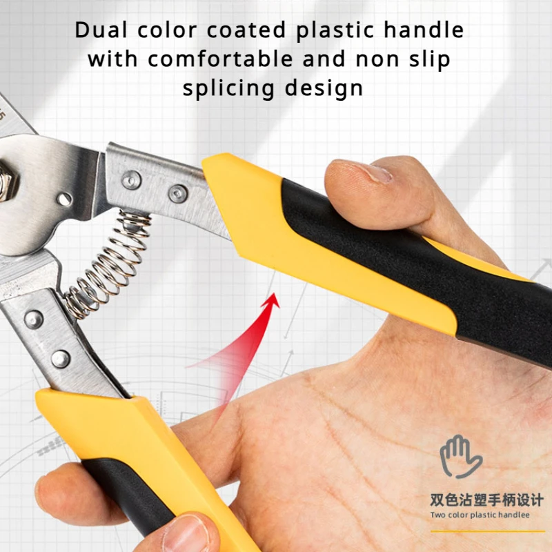 DELI  Aviation Scissor Tin Snips Metal Sheet Cutting Snip Cutter Multi-directional Scissors Industrial Professional Hand Tool