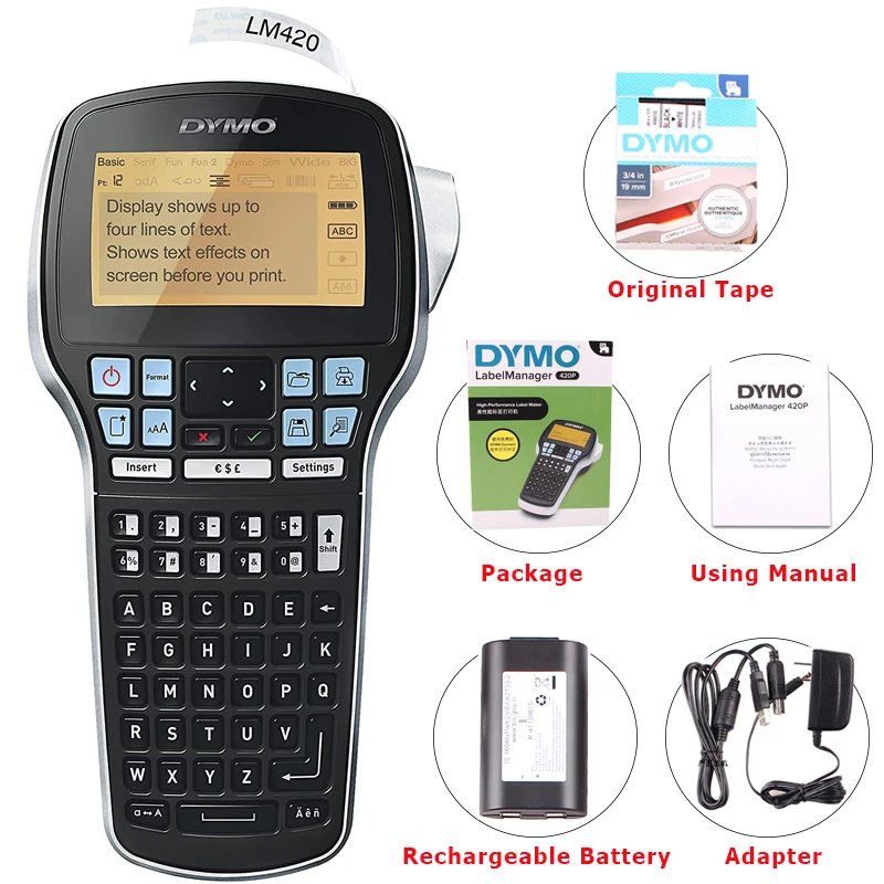 Imagem -01 - Impressora Labelmanager Lm420p Lm420p mm mm 12 mm 19 mm 45013 45010 45018 45021 45023 40913 43613