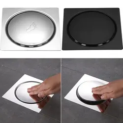 Removable Square Shower Drain Rust-proof Waterproof Floor Hair Catcher Anti-odor Rubber Gasket Bathroom Hair Strainer Kitchen