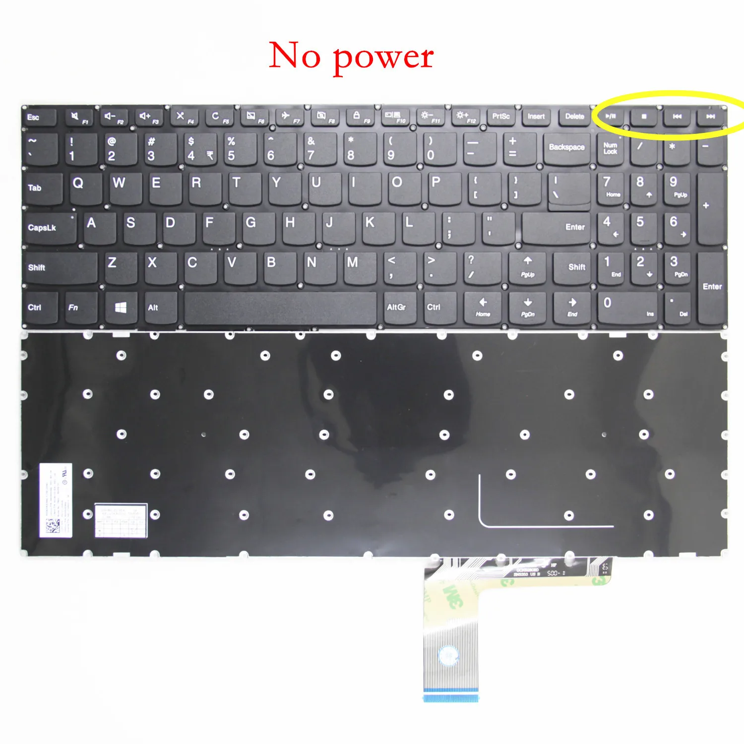 100%New Original us For Lenovo 110-15IBR 110-15ACL 110-15AST V310-15 510-15 V110-15 510-15IKB E52-80 English Laptop Keyboard