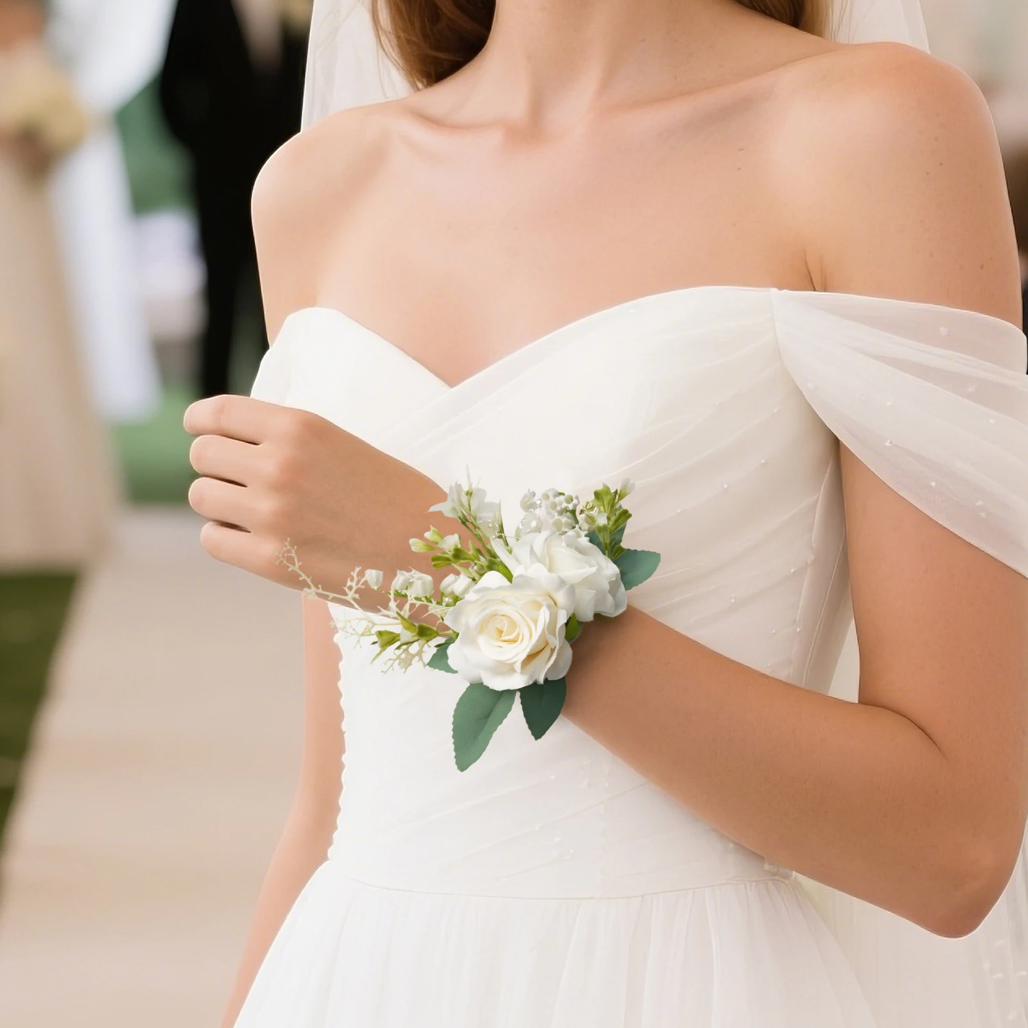 

Свадебный корсаж на запястье Uflower Lily of the Valley, Девушка, Корсажи для матери, Декор на запястье для выпускного вечера, свадьбы, юбилея