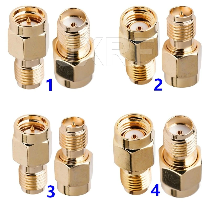 JXRF SMA BNC UHF zu SMA SMB MCX MMCX BNC TNC UHF N F Typ SO239 PL259 RF Koaxialadapter Steckverbinder Kombination 4-teilig