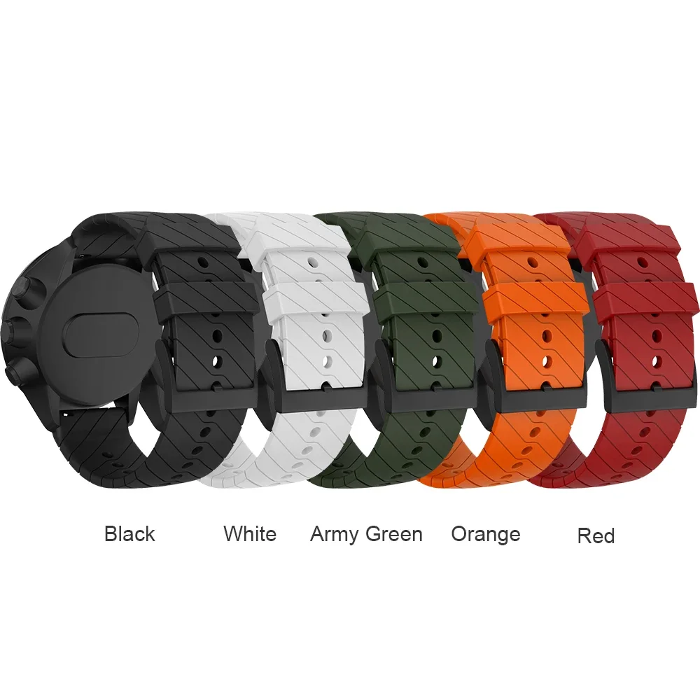 

Sport Silicone Watchbands for SUUNTO 9 Baro Bands Soft Silicone Wristband Repalcement for SUUNTO Spartan /9 Baro Copper Strap