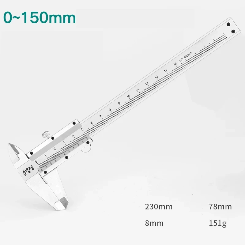 AIRAJ 0-150MM Vernier Caliper Digital 0.02mm High Precision Durable Slide Caliper Stainless Steel Callipers Digital Tools