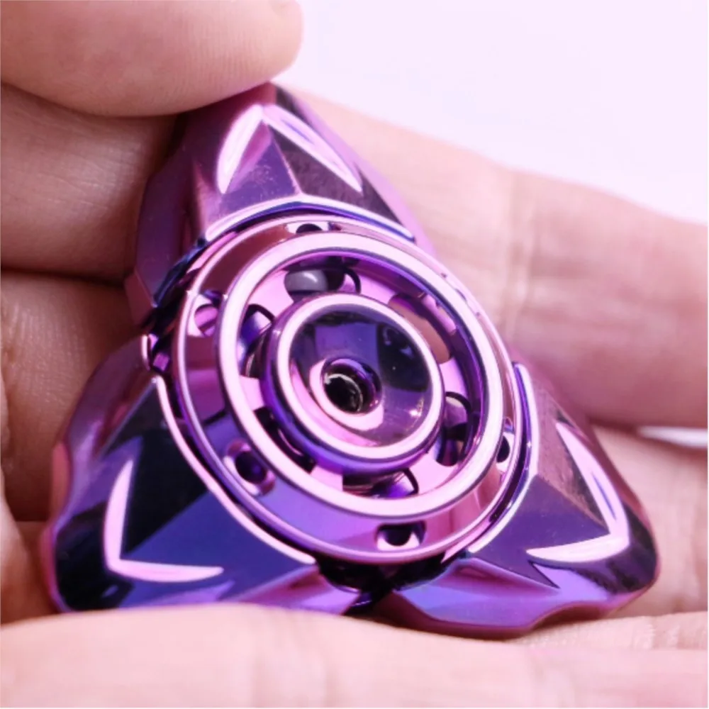 STABLE EDC Fidget Spinner Zirconium Purple Gyro Stress Relief Toy Three-Bladed Fidget Spinner Original Design