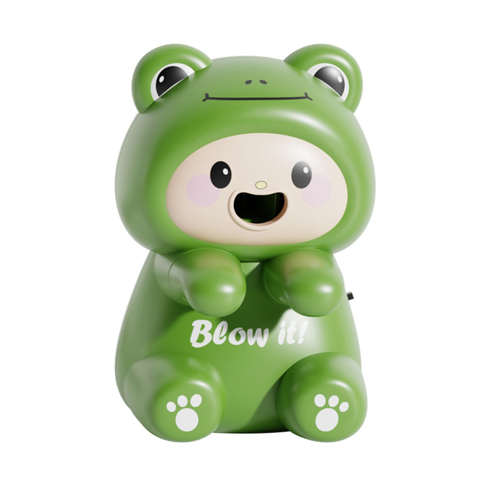 Cute Cartoon Frog Fans with Data Cable Portable Desktop Cooling Fan Mini Hanging Cup Fans for Kids Meal Office Desktop Gathering