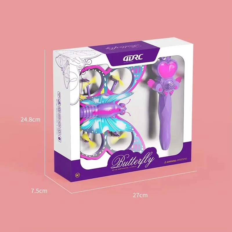 RC quadrirotor paillettes papillon télécommande Drone quadrirotor enfants avion jouet modèle de vol avion jouet cadeau enfant fille adulte