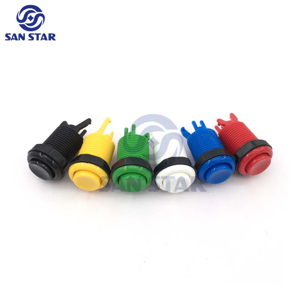 100 PCS Classic Arcade Button With Concave Plunger Arcade Push Buttons American Style Arcade Push Button Switch