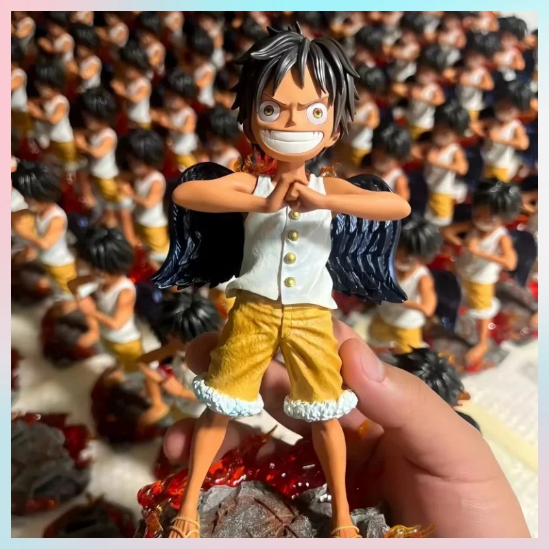 

17 см новая аниме цельная фигурка детства Луффи фигурка Серафим Луффи фигурки коллекция статуя модель куклы настольный декор игрушки