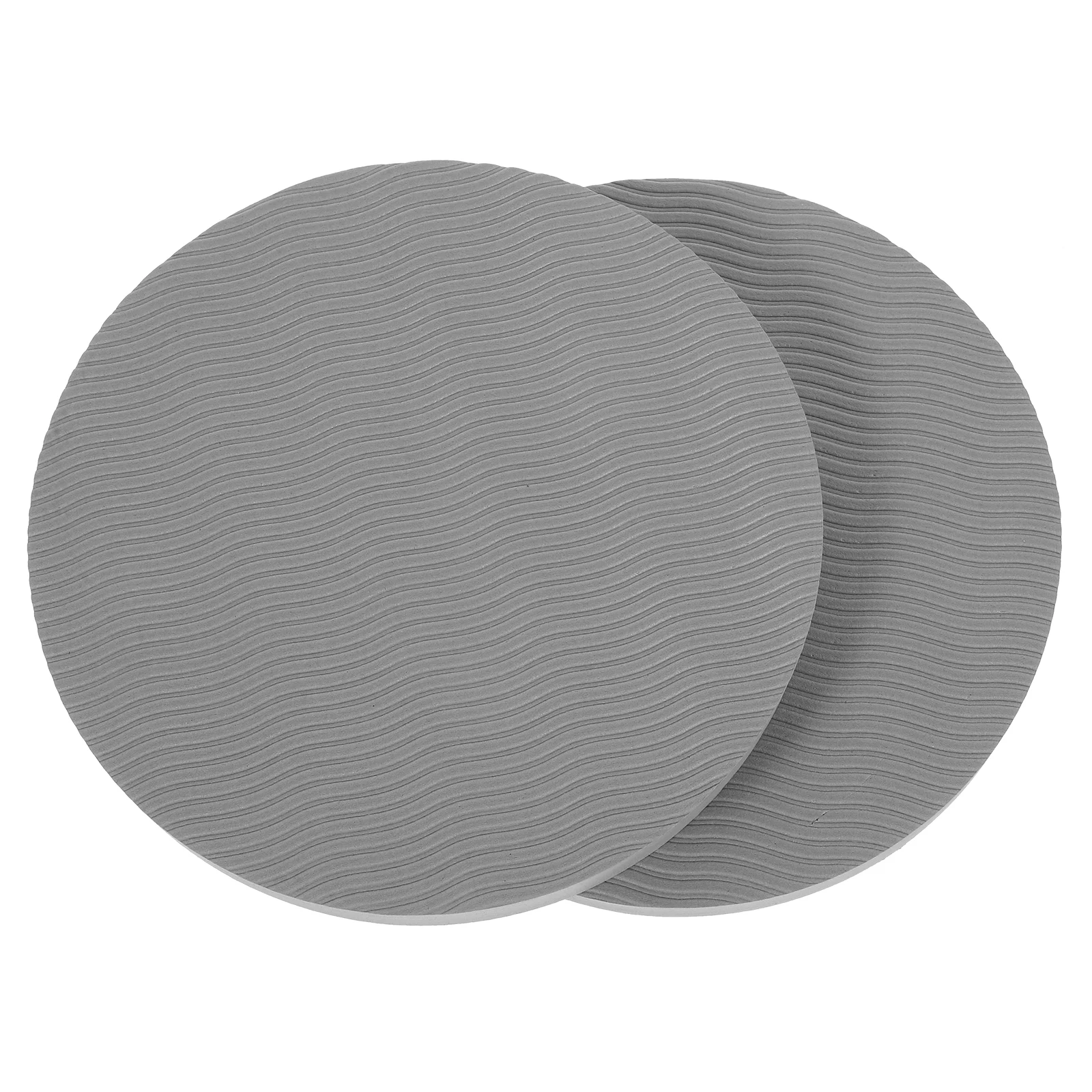 

2pcs Yoga Kneeling Pad 17cmx15mm Grey TPE Material Anti-slip Fitness Mat for Gym Exercise Knee Support Cushion Balance