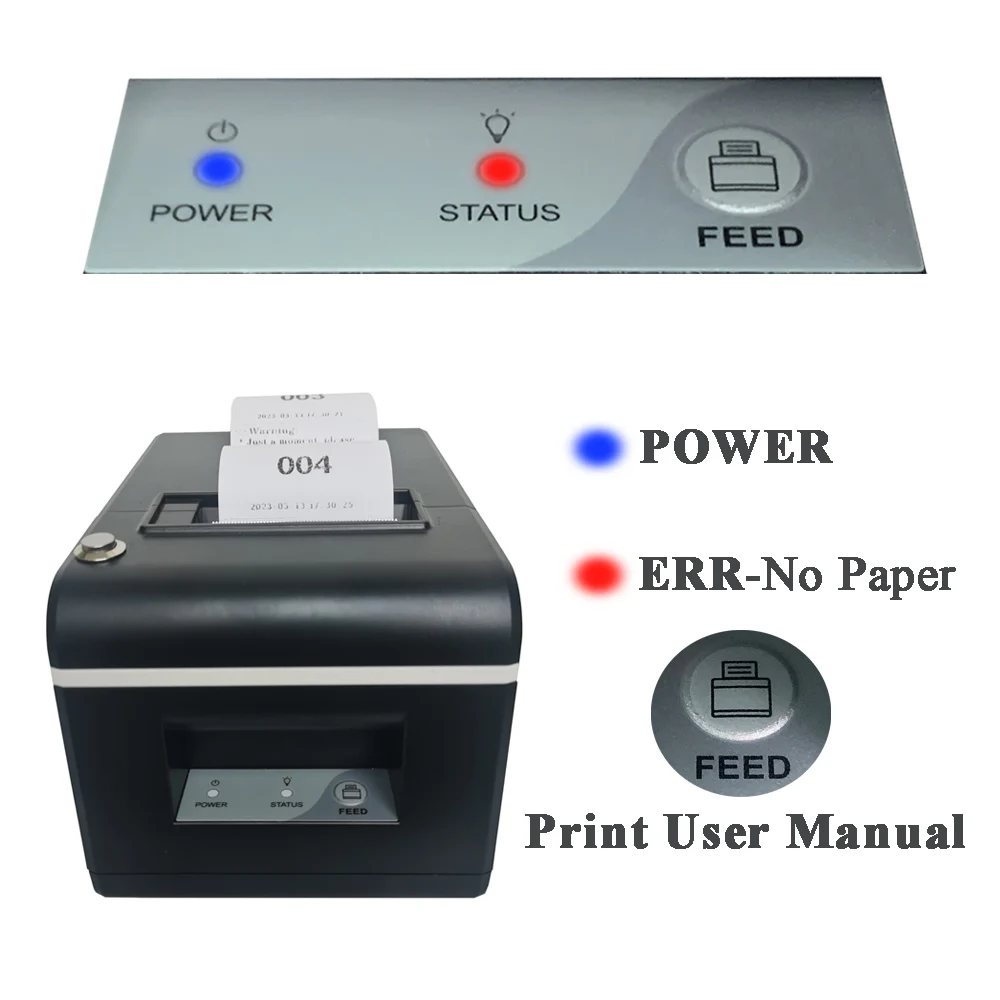 57mm Auto Cutter Thermal Receipt Printer Cash Drawer POS Ticket Printer Kitchen Restaurant Hotel Cafe