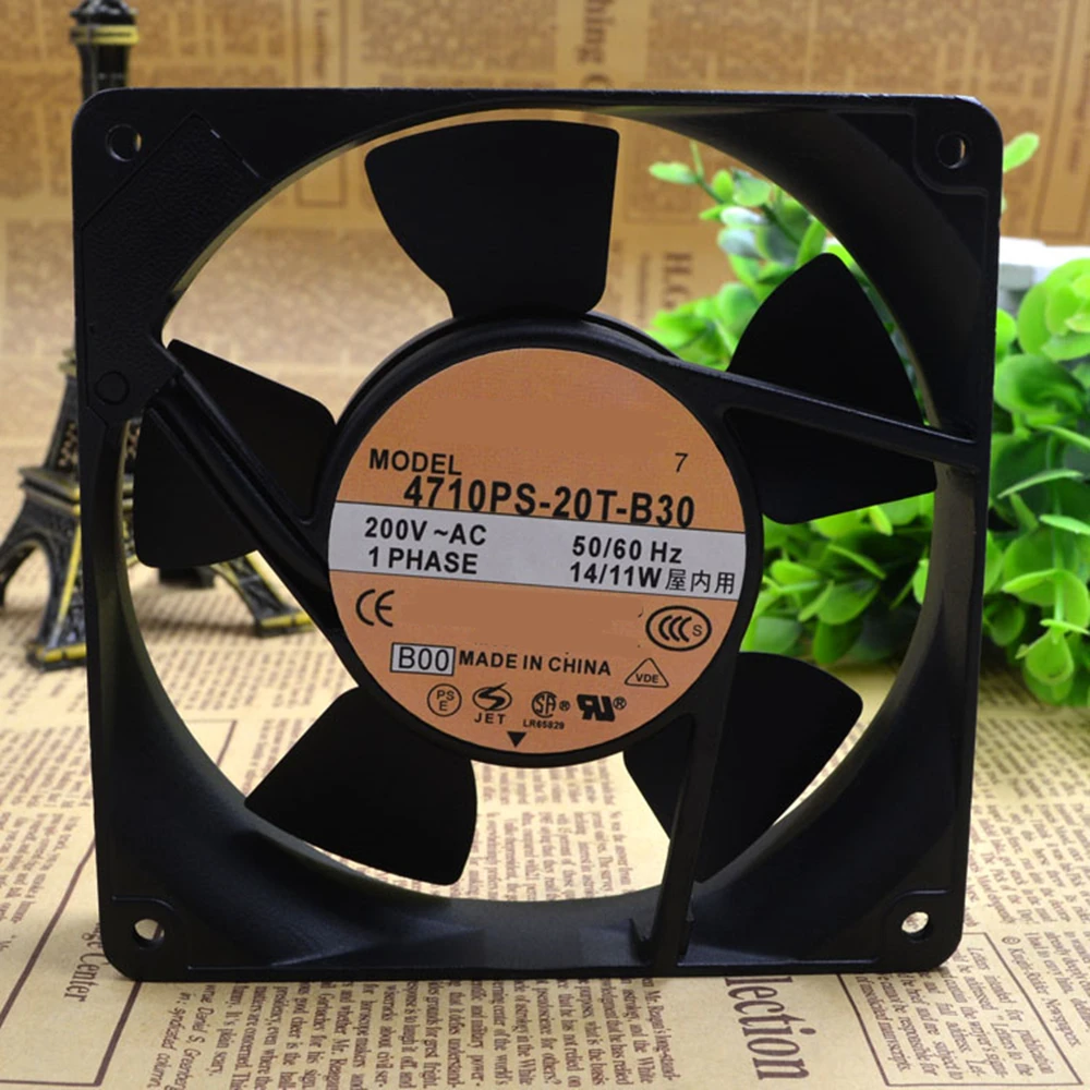 

Cooling Fan 4710PS-20T-B30 AC 200V 14/11W 12025 120x120x25mm 2700 RPM