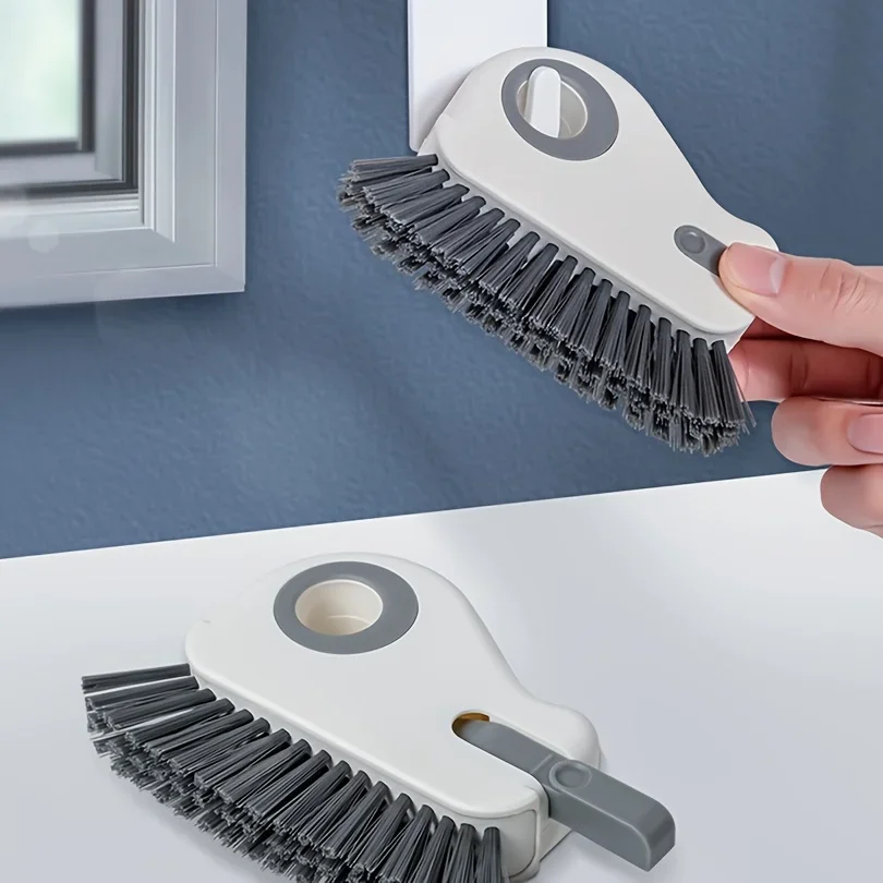 2-in-1-Fensterreinigungsbürste, langlebige Kunststoffborsten, handgehaltene Fugenreinigungsbürste für Türschiebeschienen, Fensterbanklücken usw. – Detail 4