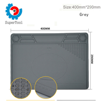 Grey 40X29cm Repair Pad Insulation Heat-Resistant Soldering Station Silicon Solder Mat Work Pad Desk Maintenance Platform Pad