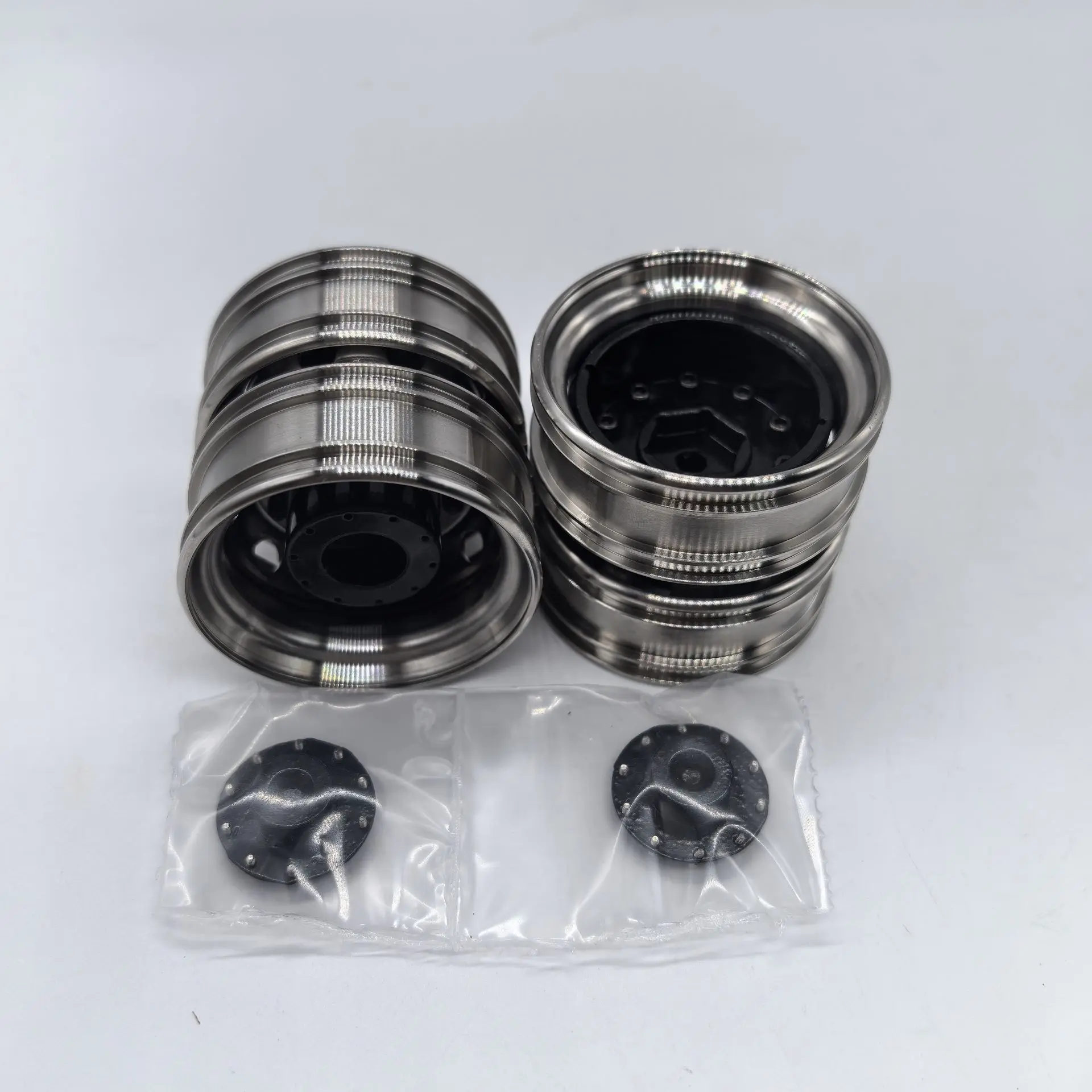 SCALECLUB 1/14 RC Truck Universal Metal Rear Wheel Rims Hub For Tamiya 1/14 Lesu RC Tractor Truck Accessories Parts LG-R-1