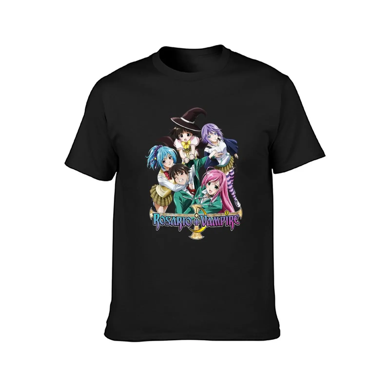 Vintage Vampire Design Arts Rosarios Figure Anime Characters T-Shirt anime quick-drying Men's t-shirts