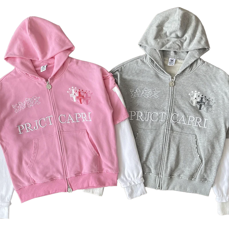 Project Capri Zip Up Hoodie Cotton Hooded Sweater Emergency