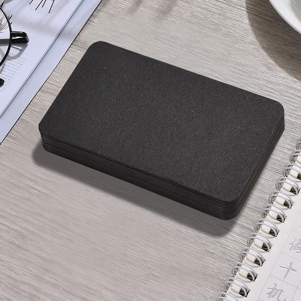 

100Pcs Black Cardstock Blank Index Cards Mini Note Cards Small Flashcards for Study Writing Language Practice Paper