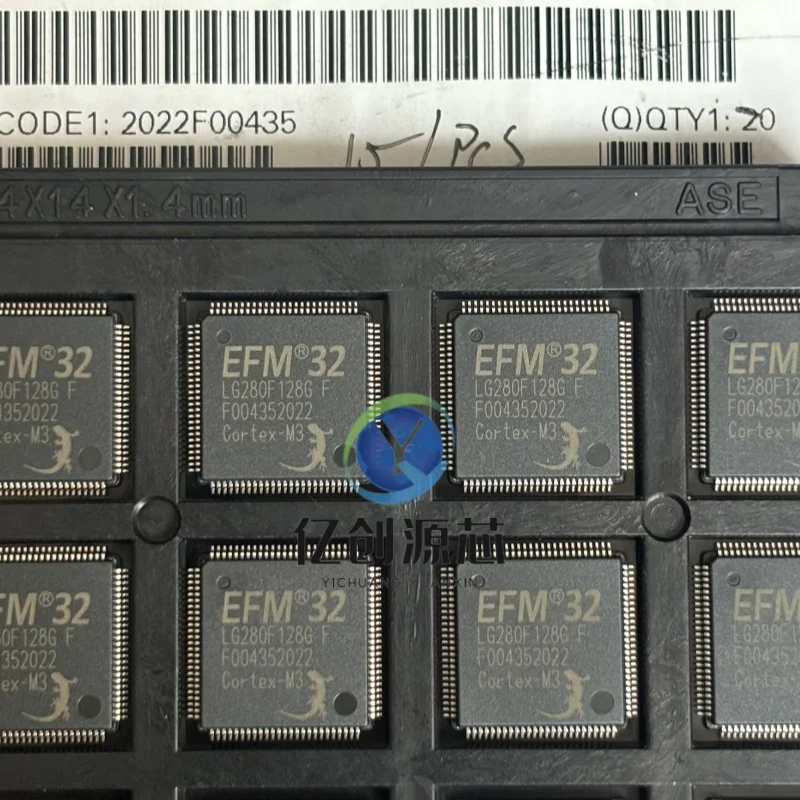 

100% новый оригинальный EFM32LG280F128G-E шелкография LG280F128GE упакованный QFP100 однокристальный микрокомпьютер MCU чип IC
