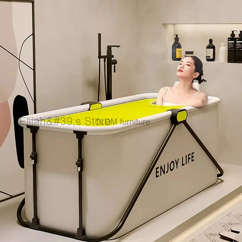 

Modern Portable Bathtub Indoor Big Waterproof Home Waterproof Bathtub Single Aesthetic Baignoire Pliante Bathroom Supplies