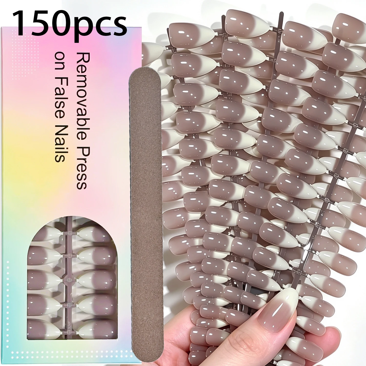 French Press Coffee & Tea - 150Pcs Nude Milk Coffee French Tips
