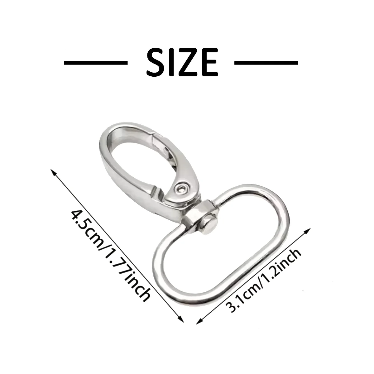 10/30/50Pcs Metal Oval Ring Lobster Clasp Claw Swivel Snap Fashion Clip for Keychains Backpack Bag Wallet Luggage Crafts Gifts