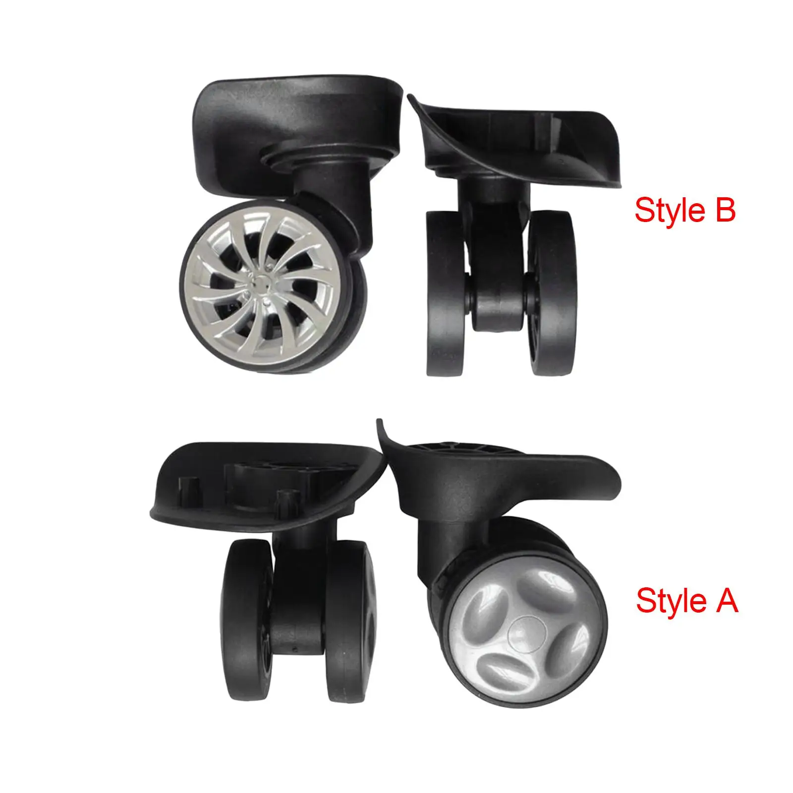 Set of 1 Pair Luggage Wheels with Swivel Functionality for Travel